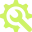 Icon of a green gear with a wrench crossing it diagonally, symbolizing repair or maintenance.